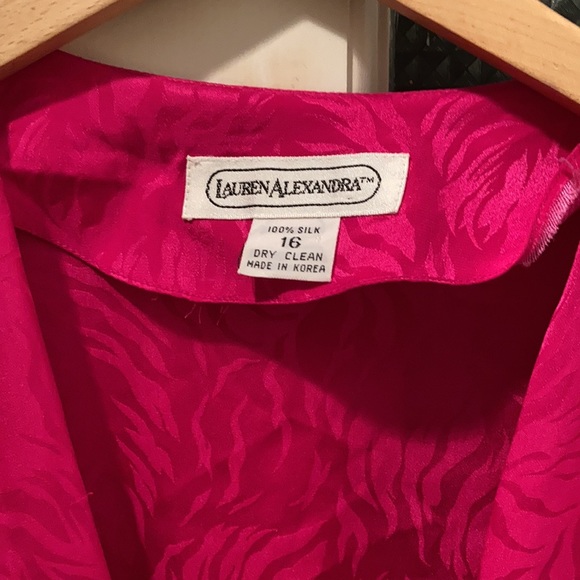 Vintage 1980s silk jacquard ruffle flounce dress - Picture 5 of 5